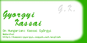 gyorgyi kassai business card